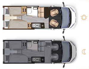 Fourgon amnag Dreamer D68 - Implantation